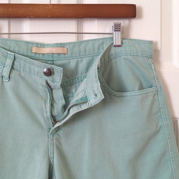 Joe's Jeans Classic Twill Cotton Low Waisted Relaxed Fit Shorts Aqua Blue 27 - Picture 3 of 13